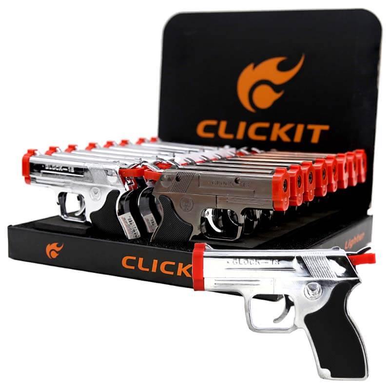 TAZ TORCHES Windproof Pistol With Laser Torch Lighters (TT-9072) | 16 Count Display product image